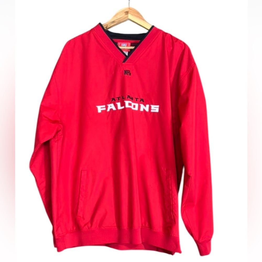 Atlanta Falcons NFL red windbreaker jacket Size XL